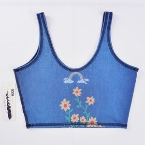 Teeki Woodstock Tank Yoga Athletic Top Sz MD/LG